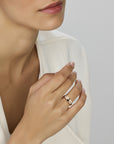 14K Bicolor Geel- En Witgoud Geel/Wit Ring Diamant 0.08Ct H Si 4207437