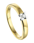 14K Bicolor Geel- En Witgoud Geel/Wit Ring Diamant 0.05Ct H Si 4207571