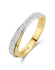 14K Bicolor Geel- En Witgoud Geel/Wit Ring Diamant 0.16Ct H Si 4207579