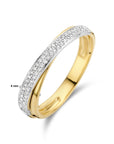 14K Bicolor Geel- En Witgoud Geel/Wit Ring Diamant 0.16Ct H Si 4207579