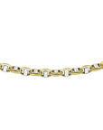 14K bicolor goud geel/wit collier jasseron ovaal met balkje 3,5 mm 45 cm 4207629