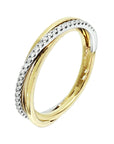 14K Bicolor Geel- En Witgoud Geel/Wit Ring Diamant 0.12Ct H Si 4207705