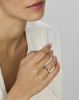 14K Bicolor Geel- En Witgoud Geel/Wit Ring Diamant 0.12Ct H Si 4207705