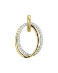 14K bicolor goud geel/wit hanger diamant 0.15ct h si 4207846