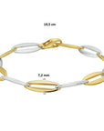 14K Bicolor Goud Geel/Wit Armband Anker 7,2 Mm 19,5 Cm 4207877