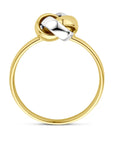 14K Bicolor Geel- En Witgoud Geel/Wit Ring Knoop 4207895