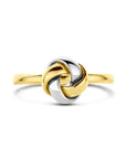 14K Bicolor Geel- En Witgoud Geel/Wit Ring Knoop 4207895