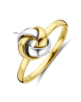 14K Bicolor Geel- En Witgoud Geel/Wit Ring Knoop 4207895