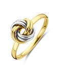 14K Bicolor Geel- En Witgoud Geel/Wit Ring Knoop 4207898