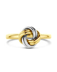 14K Bicolor Geel- En Witgoud Geel/Wit Ring Knoop 4207898