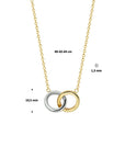 14K bicolor goud geel/wit collier rondjes 40 - 42 - 44 cm 4207974