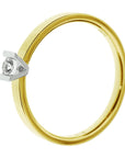 14K Bicolor Geel- En Witgoud Geel/Wit Ring Diamant 0.10Ct H Si 4207997