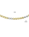 14K bicolor goud geel/wit collier 4,3 mm 4208233