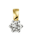 14K bicolor goud geel/wit hanger diamant 0.10ct h si 4208285