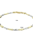 14K Bicolor Goud Geel/Wit Armband Valkenoog Met Tussenstuk 4,2 mm 4208639