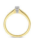 14K Bicolor Geel- En Witgoud Geel/Wit Ring Diamant 0.05Ct H Si 4208347