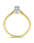 14K Bicolor Geel- En Witgoud Geel/Wit Ring Diamant 0.10Ct H Si 4208353