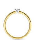 14K Bicolor Geel- En Witgoud Geel/Wit Ring Diamant 0.05Ct H Si 4208356