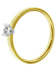 14K Bicolor Geel- En Witgoud Geel/Wit Ring Diamant 0.05Ct H Si 4208356