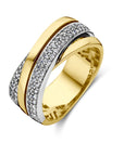 14K Bicolor Geel- En Witgoud Geel/Wit Ring Diamant 0.51Ct H Si 4208388