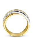 14K Bicolor Geel- En Witgoud Geel/Wit Ring Diamant 0.51Ct H Si 4208388