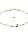 14K Bicolor Goud Geel/Wit Armband 19 Cm 4208433