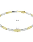 14K bicolor armband 19,5 cm 4208434