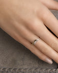 14K Bicolor Geel- En Witgoud Geel/Wit Ring Met Zirkonia 4208439