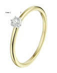 14K Bicolor Geel- En Witgoud Geel/Wit Ring Diamant 0.10Ct H Si 4208556