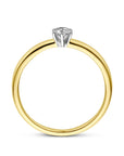 14K Bicolor Geel- En Witgoud Geel/Wit Ring Diamant 0.20Ct H Si 4208559