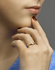 14K Bicolor Geel- En Witgoud Geel/Wit Ring Met Zirkonia 4208583