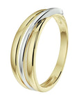 14K Bicolor Geel- En Witgoud Geel/Wit Ring 4208588