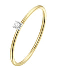 14K Bicolor Geel- En Witgoud Geel/Wit Ring Diamant 0.05Ct H Si 4208617