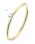 14K Bicolor Geel- En Witgoud Geel/Wit Ring Diamant 0.05Ct H Si 4208617