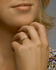 14K Bicolor Geel- En Witgoud Geel/Wit Ring Diamant 0.10Ct H Si 4208635