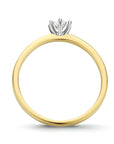 14K Bicolor Geel- En Witgoud Geel/Wit Ring Diamant 0.25Ct H Si 4208679