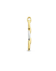 14K bicolor goud geel/wit hanger schakel diamant 0.05ct h si 4208684