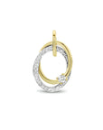 14K bicolor goud geel/wit hanger diamant 0.14ct h si 4208690