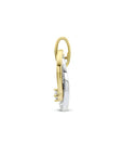 14K bicolor goud geel/wit hanger diamant 0.14ct h si 4208690