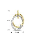 14K bicolor goud geel/wit hanger diamant 0.14ct h si 4208690