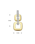 14K bicolor goud geel/wit hanger schakel diamant 0.13ct h si 4208887