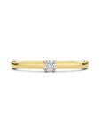 14K Bicolor Geel- En Witgoud Geel/Wit Aanzoeksring Diamant 0.10Ct H Si 4208900