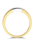 14K Bicolor Geel- En Witgoud Geel/Wit Ring Diamant 0.07Ct H Si 4208912