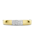 14K Bicolor Geel- En Witgoud Geel/Wit Ring Diamant 0.07Ct H Si 4208912