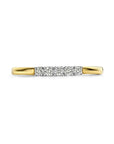 14K Bicolor Geel- En Witgoud Geel/Wit Memoire Ring Diamant 0.15Ct H Si 4208927