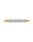 14K Bicolor Geel- En Witgoud Geel/Wit Memoire Ring Diamant 0.21Ct H Si 4208932