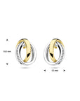 4k Bicolor gouden oorknoppen diamant 0.05ct (2x 0.025ct) h si - PSN4208953