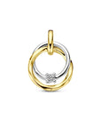 14K bicolor goud geel/wit hanger diamant 0.03ct h si 4208958