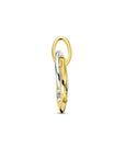 14K bicolor goud geel/wit hanger diamant 0.03ct h si 4208958