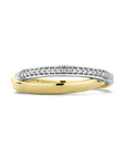 14K Bicolor Geel- En Witgoud Geel/Wit Ring Diamant 0.08Ct H Si 4208967